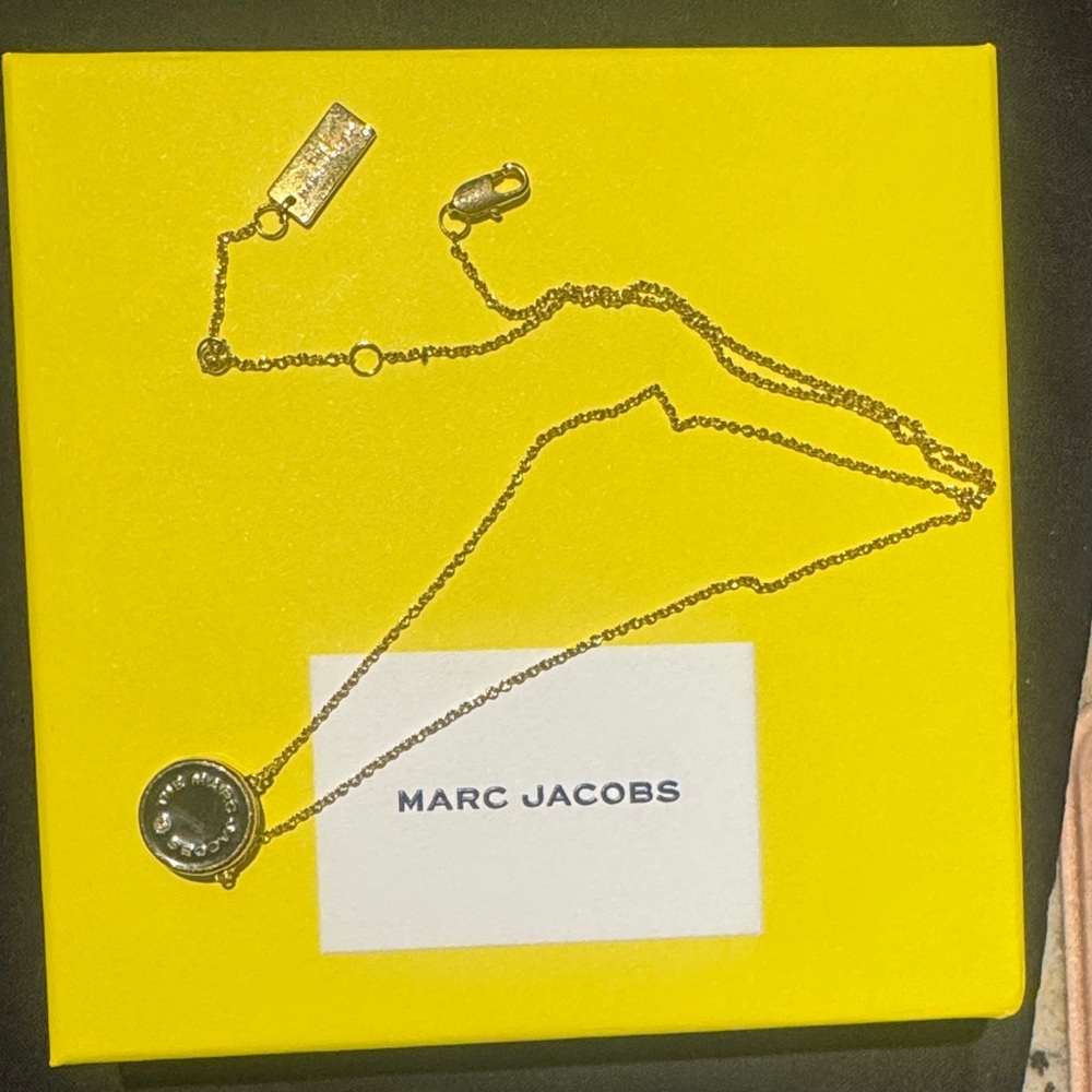 Marc Jacobs Black and Gold Pendant Necklace